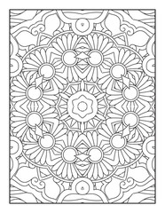 Mandala Coloring Pages. Seamless vector pattern. Black and white linear drawing. Mandala Coloring Book For Adult. Mandala Coloring Book. coloring page for children and adults. 