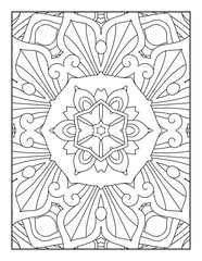 Mandala Coloring Pages. Seamless vector pattern. Black and white linear drawing. Mandala Coloring Book For Adult. Mandala Coloring Book. coloring page for children and adults. 