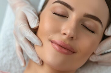 Woman Receiving Forehead Injection