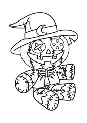 Coloring Pages For Children's Book - Black And White Outline Graphics