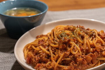 おいしいミートソーススパゲッティ