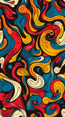 Abstract pattern with flowing lines and shapes, evoking a sense of energy and movement