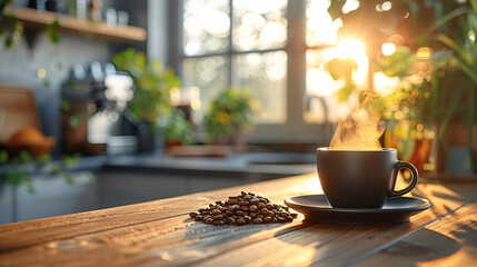 Coffee cup, copy space, coffee machine, banner, poster, cover, brochure or presentation, Espresso, Americano, Latte, Cappuccino, Macchiato, Flat White,top view, advertising banner