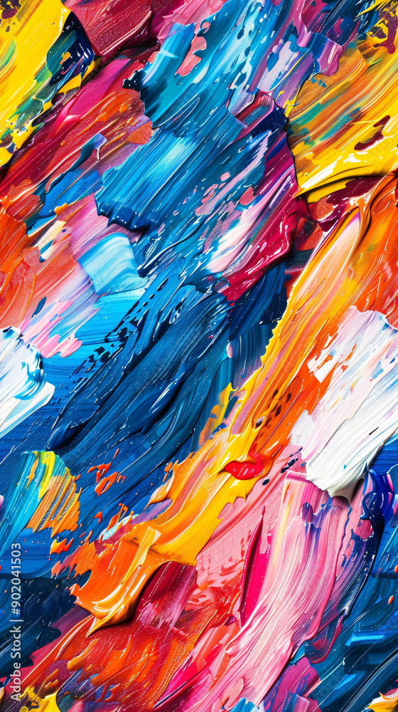 Poster abstract background made with thick oil paint strokes in a seamless pattern