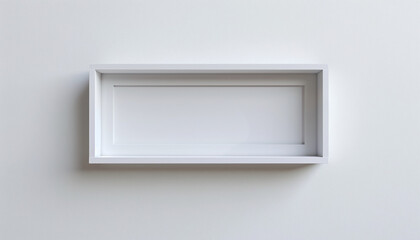 Shelf with empty vertical frame mock up