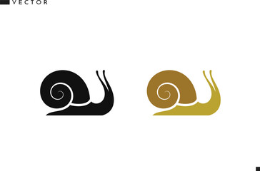 Abstract snail icon. Vector illustration EPS10. Isolated snails on white background
