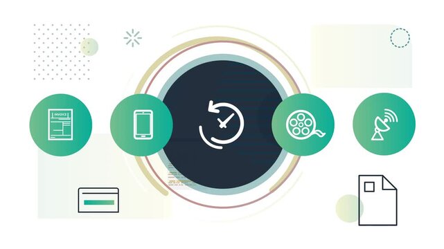 Timely Bill Payment and Recharge Services Abstract Animated Illustration as MP4 File