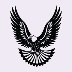 Adobe Illustrator Artwork. Elegant American bald eagle vector illustration for digital art, vector, cartoon, clipart, and line art designs.