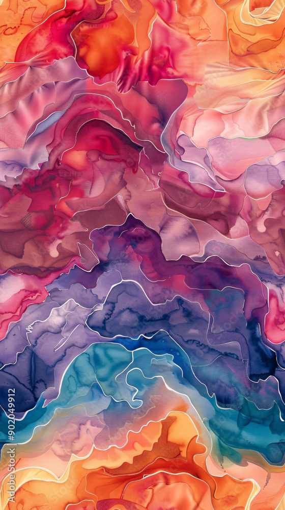 Fototapete Vibrant abstract background creating a seamless pattern suitable for any surface