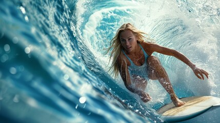 Portrait of Surfer Woman