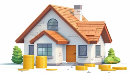 House and Coins Real Estate Investment