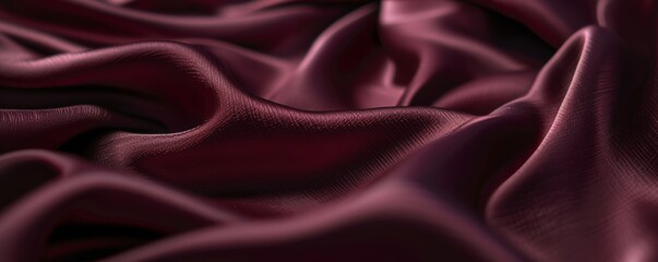 Obraz premium Luxurious crimson satin fabric in folds, texture and detail view. Elegance and sophistication concept