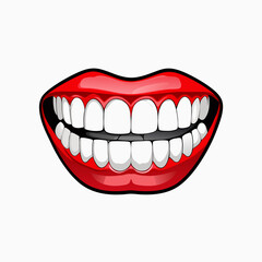 Vector Teeth Design Detailed Isolated Illustration for Dental and Medical Graphics