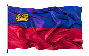 Waving Flag of Liechtenstein