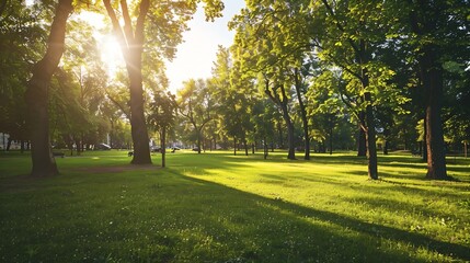 Obraz premium Park Perspective Embracing the Great Outdoors : Generative AI