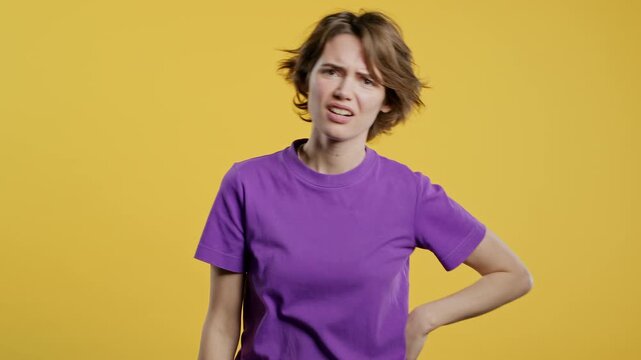 Phobia, Trouble, Panic.Frightened Shocked Woman Afraid Of Something,Heart Attack