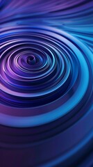 Obraz premium Abstract circular blue and purple gradient spiral, futuristic design concept