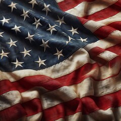 Fototapeta premium American flag symbolizing patriotism, Generative AI.