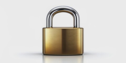Naklejka premium Lock icon isolated on white background, security, privacy, protection, symbol, technology, digital, access, safe, password