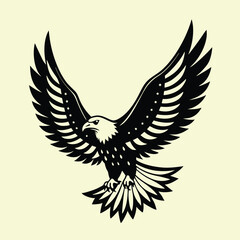 Adobe Illustrator Artwork. Elegant American bald eagle vector illustration for digital art, vector, cartoon, clipart, and line art designs.