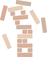 Wooden Tower Game Collapsing
