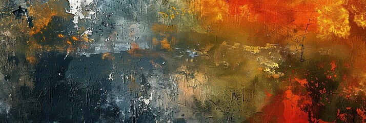 Fototapeta premium Abstract Orange and Black Grunge Texture Background