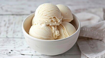 Calming Earl Grey Tea Ice Cream in Pristine White Bowl 