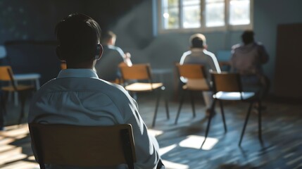 Fototapeta premium Individual therapy during educational class : Generative AI