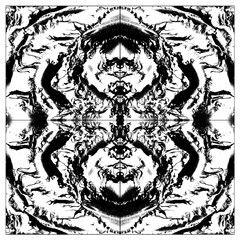 Monochrome symmetrical background. Black and white abstract texture.