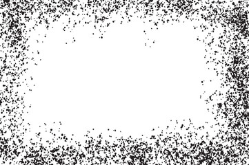 Dotwork  grunge sand grain  frame  vector background Abstract grainy texture Dust  border