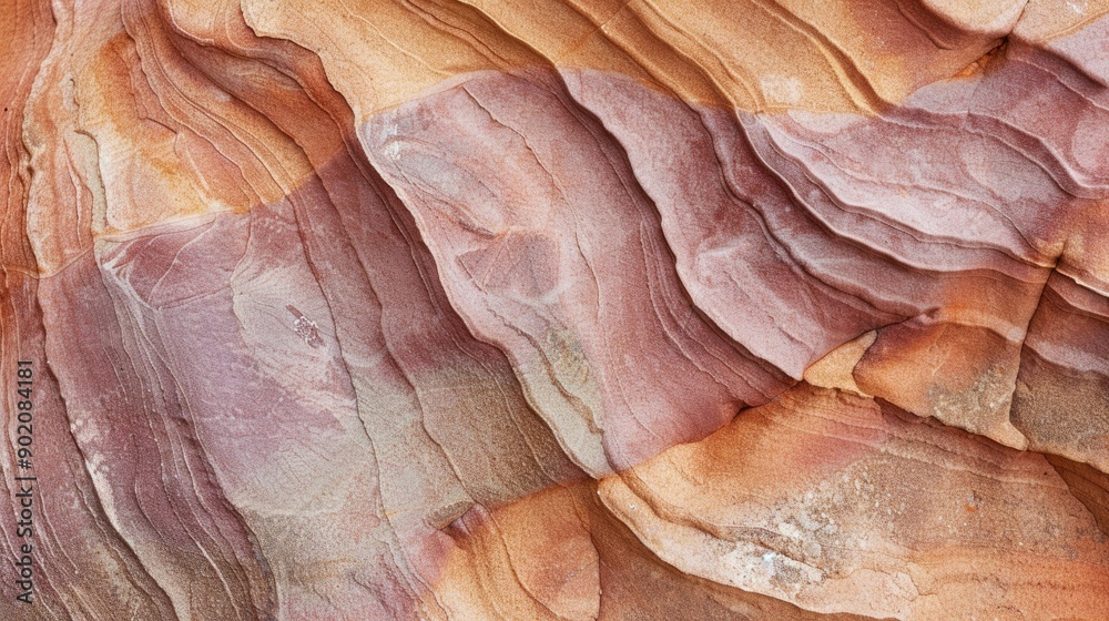 Poster A rock with a unique pattern of red and brown colors