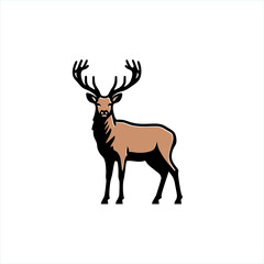 Fototapeta premium deer stag logo simple vector