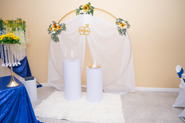 wedding dress on a table