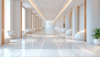 Fototapeta premium Sleek luxury hotel spa with calming colors
