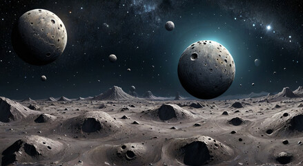 earth and moon
