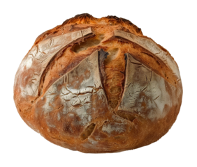 Sourdough bread isolated on transparent background