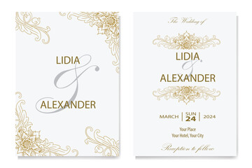 The Blooms Greenery Floral Foliage Ornament Corner Text Separator Elegance Frame for Invitations