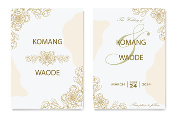 The Blooms Greenery Floral Foliage Ornament Corner Text Separator Elegance Frame for Invitations