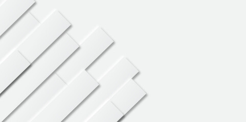 Abstract white and grey background with diagonal lines shape. Neomorphs style Grey and white abstract simple stripe background shine and layer element vector for presentation, poster, banner, design. 