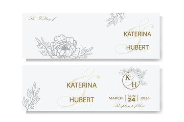 The Blooms Greenery Floral Foliage Ornament Corner Text Separator Elegance Frame for Invitations