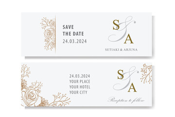 The Blooms Greenery Floral Foliage Ornament Corner Text Separator Elegance Frame for Invitations