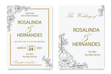 The Blooms Greenery Floral Foliage Ornament Corner Text Separator Elegance Frame for Invitations