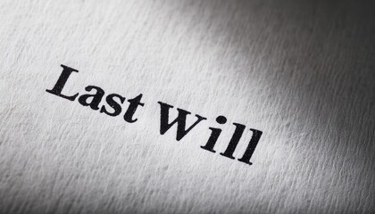 Last Will and Testament Document Example