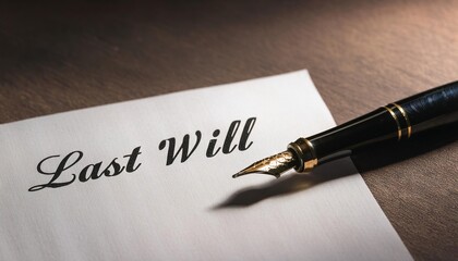 Fototapeta premium Last Will Document with Fountain Pen