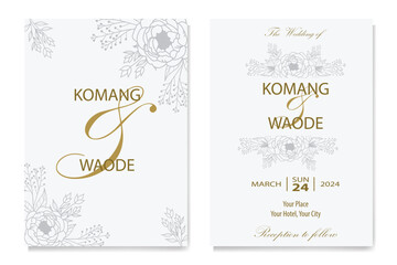 The Blooms Greenery Floral Foliage Ornament Corner Text Separator Elegance Frame for Invitations