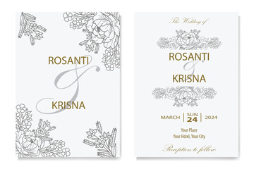 The Blooms Greenery Floral Foliage Ornament Corner Text Separator Elegance Frame for Invitations