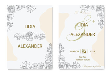 The Blooms Greenery Floral Foliage Ornament Corner Text Separator Elegance Frame for Invitations