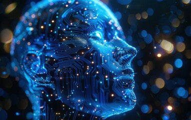 A digital representation highlights the intricate connection between neural networks and big data in advancing artificial intelligence