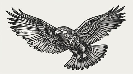 Obraz premium Golden eagle hawk. Portrait of a bird of prey photography