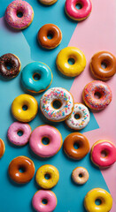 Fototapeta premium a lot of colorful donuts